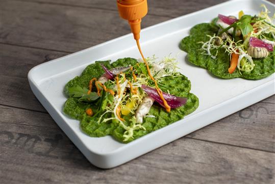 GRØNNE SPINATVAFLER